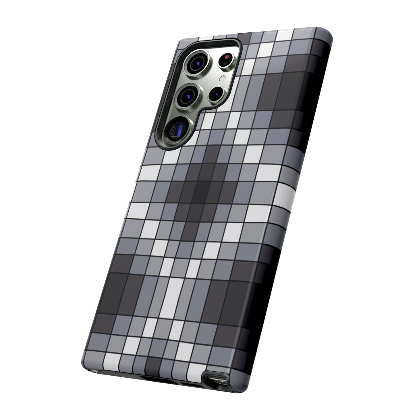 Geometric Faux Loom Beadwork - Tough Phone Cases - Black & Gray