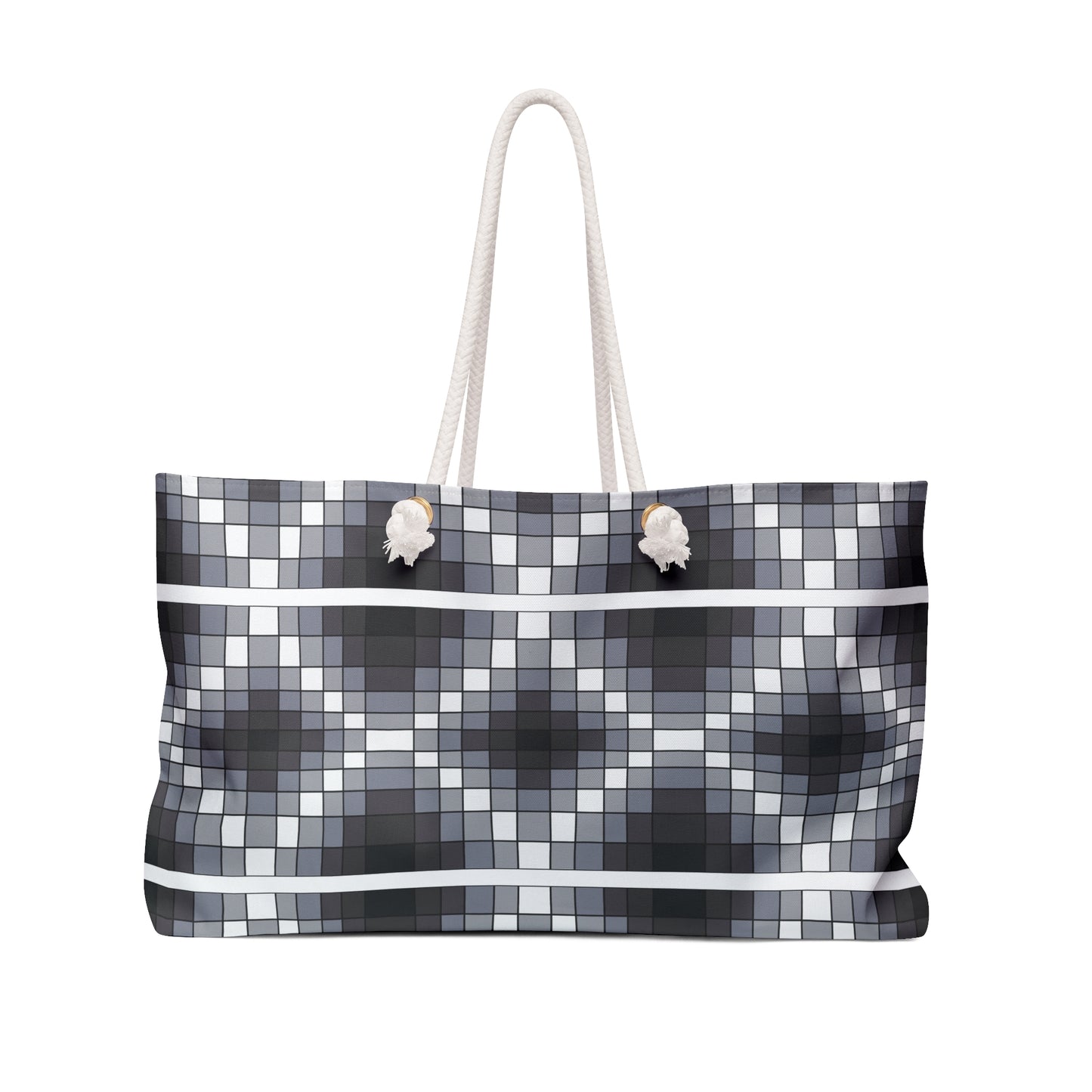 Geometric Design - Weekender Bag - Black & Gray