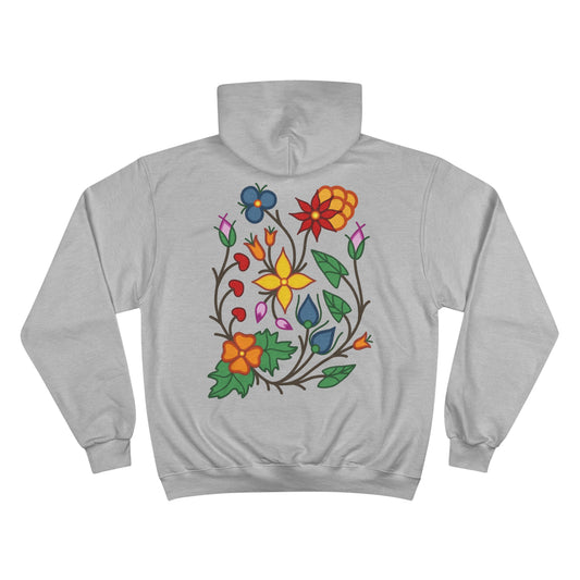 Woodland Ojibwe Floral Colorful Options - Unisex Champion Hoodie