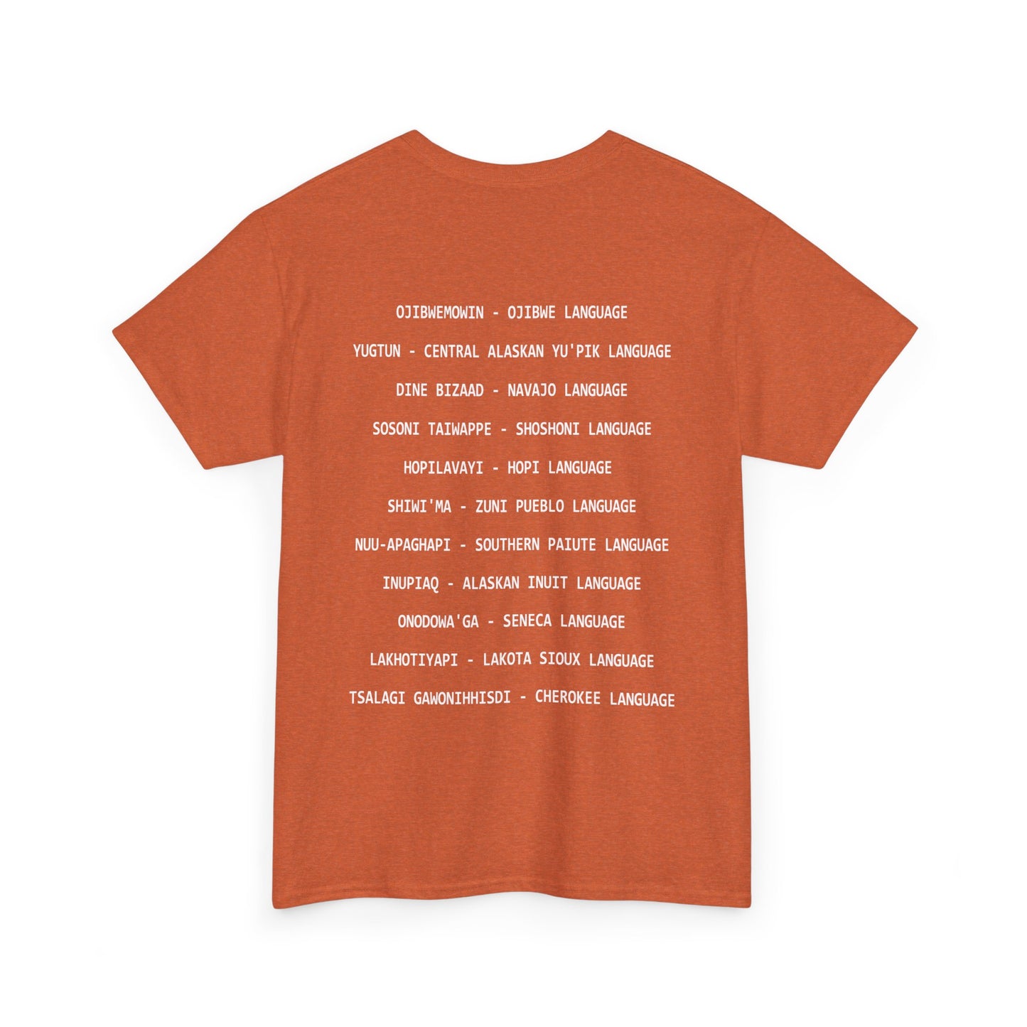 Revitalize Indigenous Languages Text Design - Unisex Gildan Heavy Cotton Tee