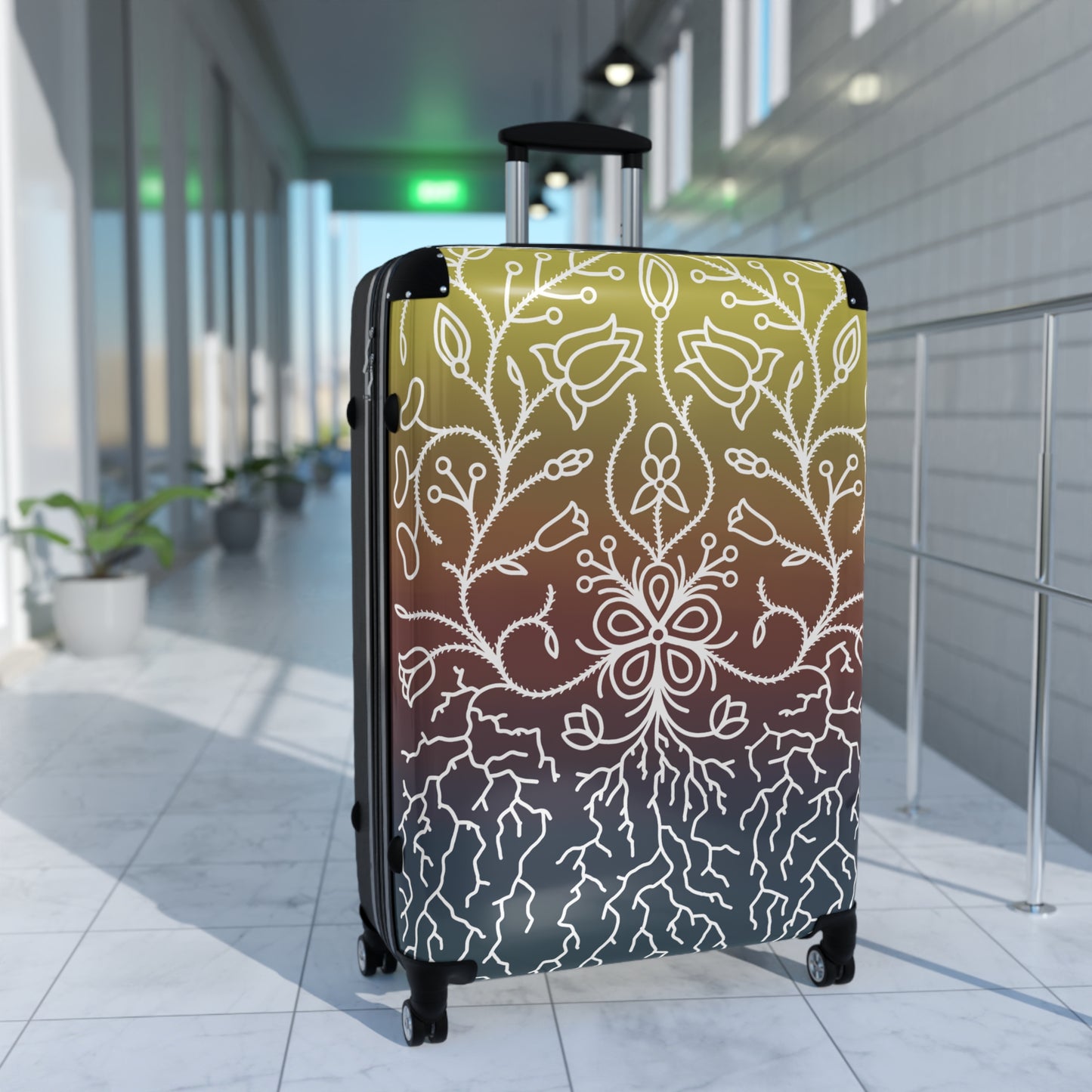 Ojibwe Floral Suitcase - Sunset