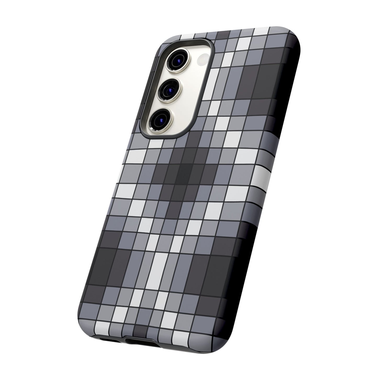 Geometric Faux Loom Beadwork - Tough Phone Cases - Black & Gray