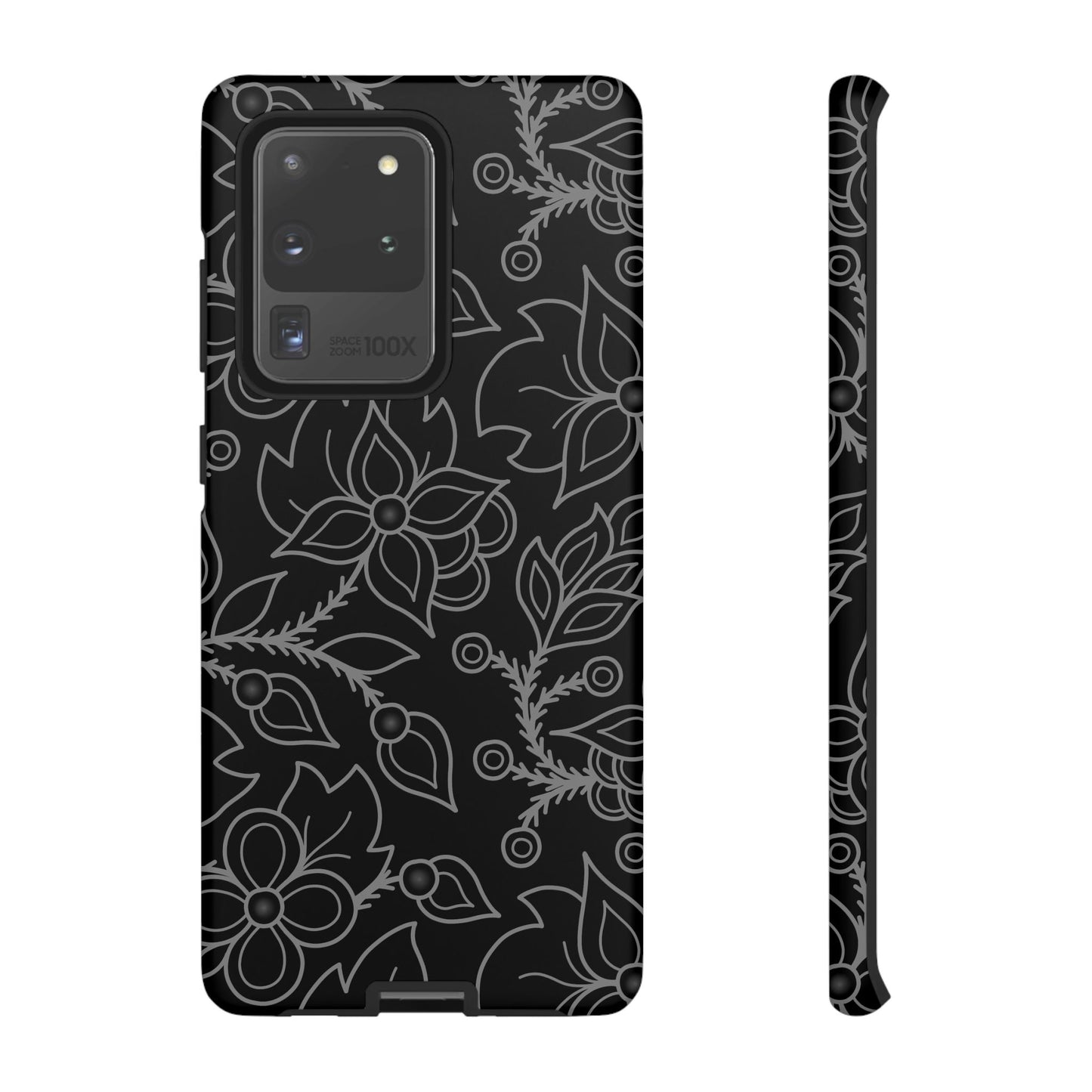 Woodland Ojibwe Floral All-Over-Print Design - Tough Phone Cases - White