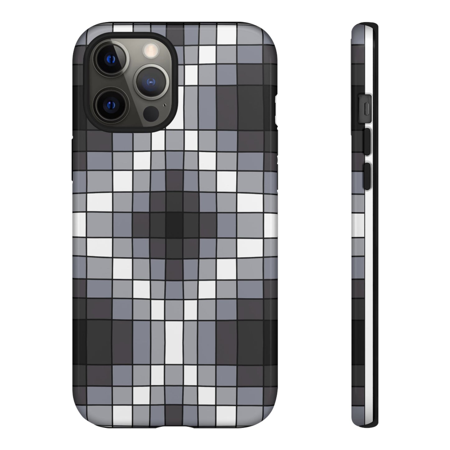 Geometric Faux Loom Beadwork - Tough Phone Cases - Black & Gray