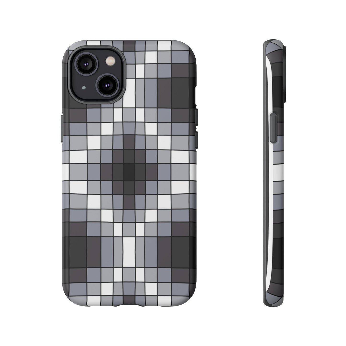 Geometric Faux Loom Beadwork - Tough Phone Cases - Black & Gray