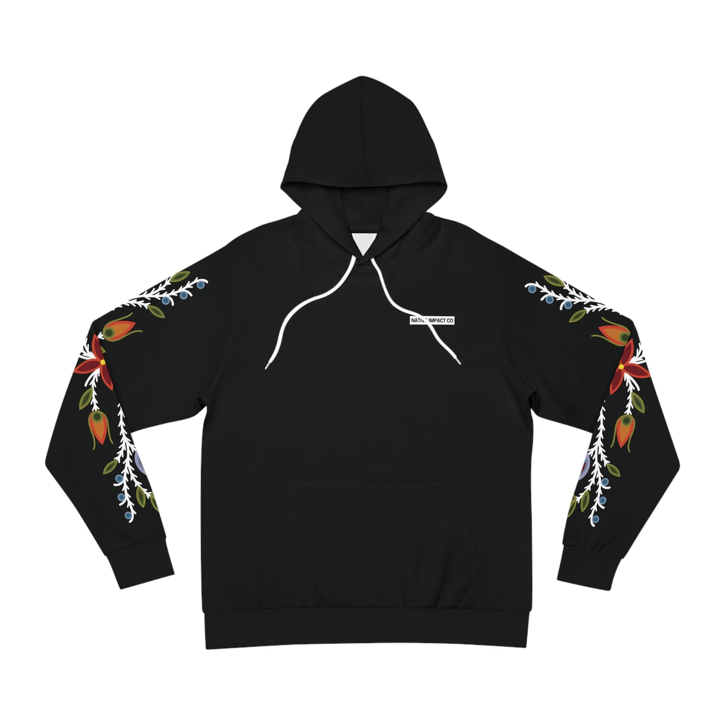 Red Cliff Shoreline & Ojibwe Florals Hoodie - Unisex