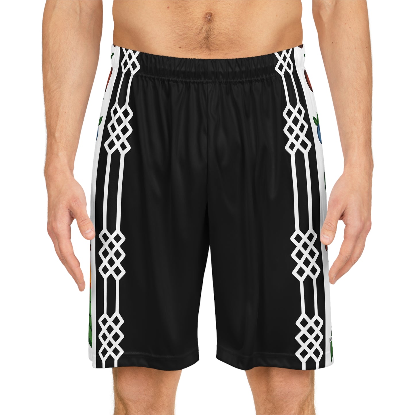 Basketball Shorts - Woodland Ojibwe Floral Design