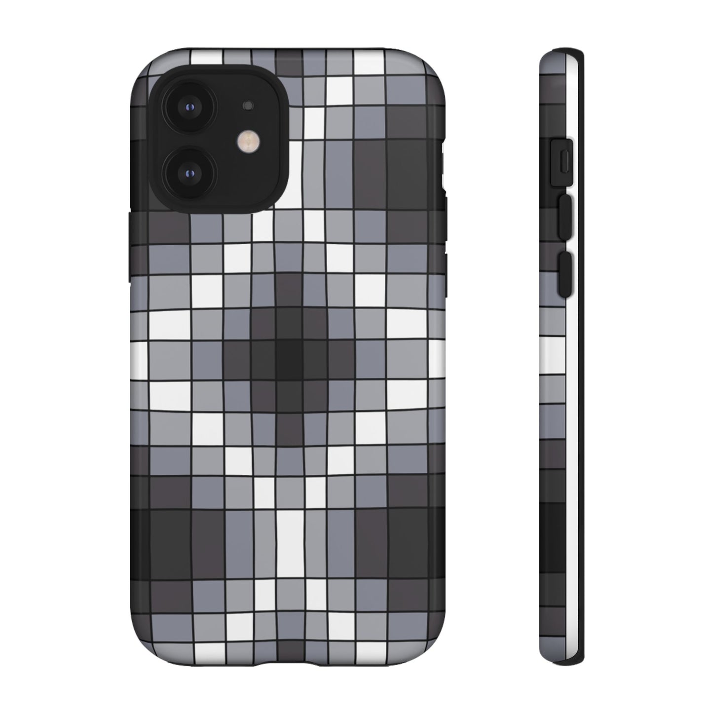 Geometric Faux Loom Beadwork - Tough Phone Cases - Black & Gray