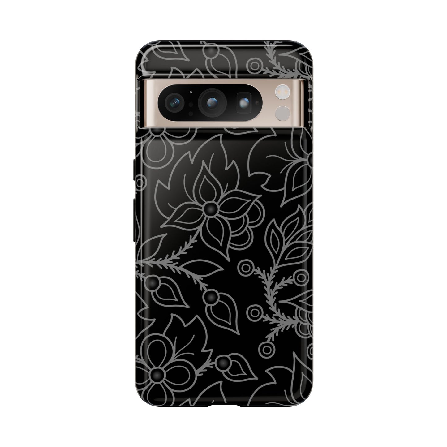 Woodland Ojibwe Floral All-Over-Print Design - Tough Phone Cases - White