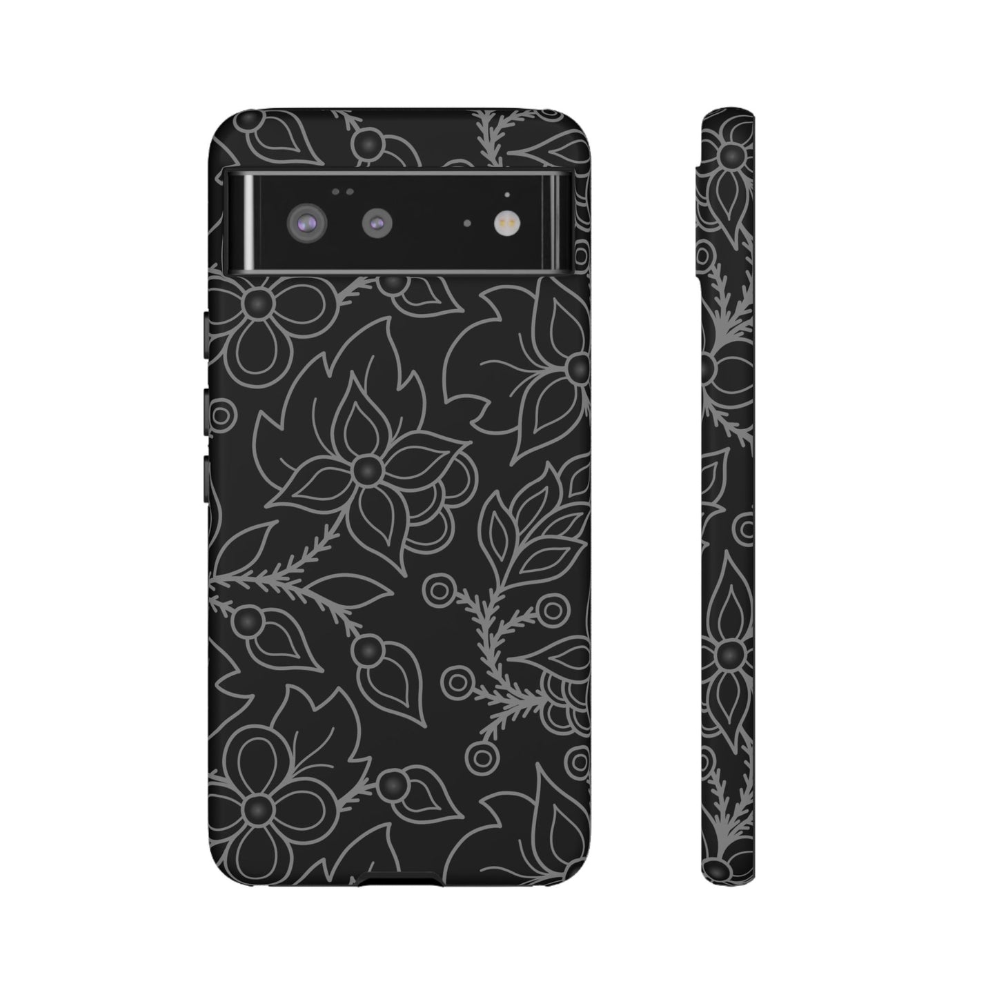 Woodland Ojibwe Floral All-Over-Print Design - Tough Phone Cases - White