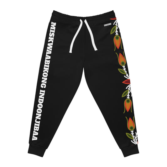 Red Cliff / Miskwaabikong Ojibwe Floral Design Unisex Athletic Joggers