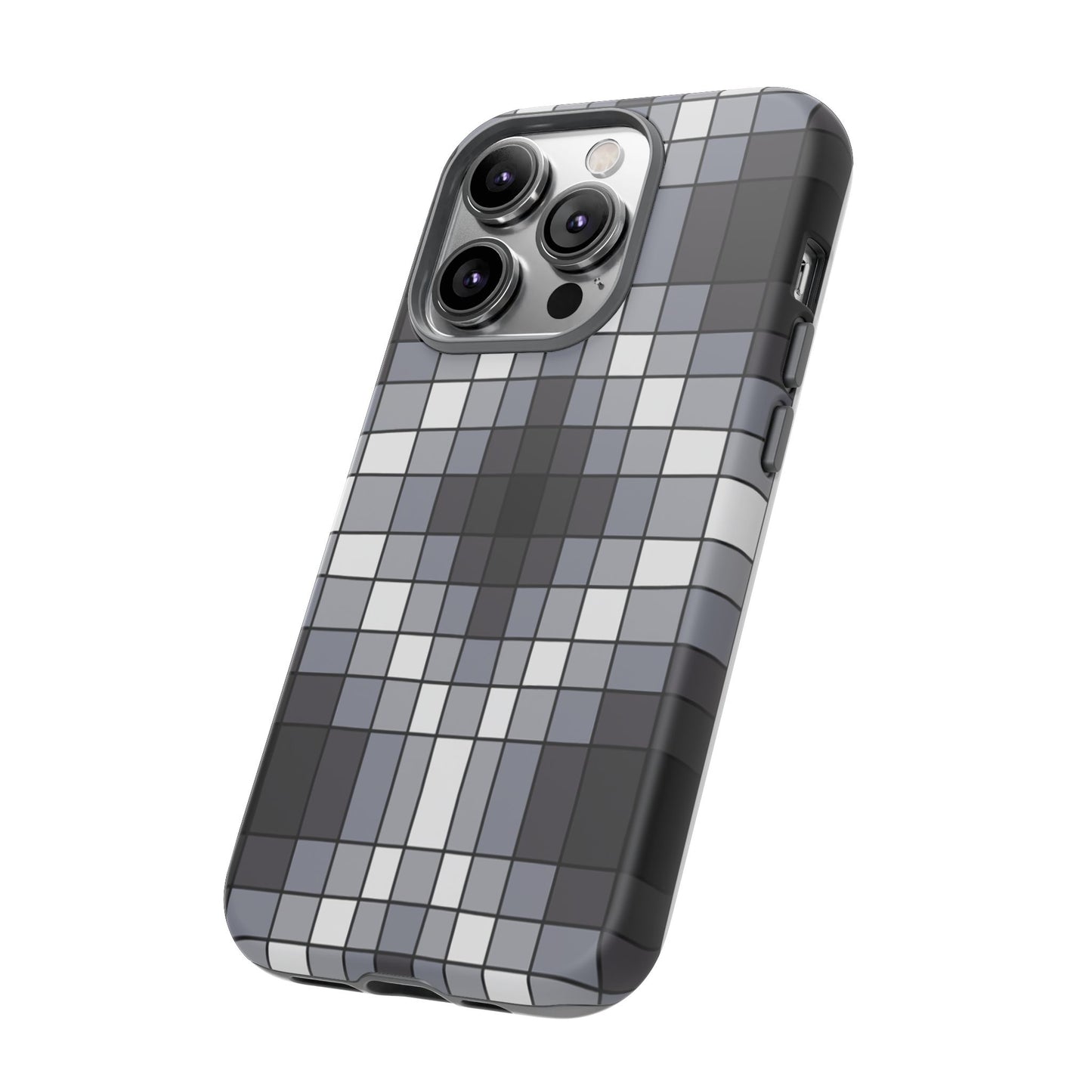 Geometric Faux Loom Beadwork - Tough Phone Cases - Black & Gray