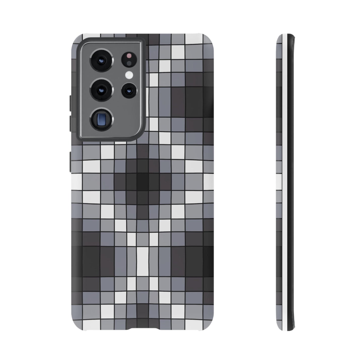 Geometric Faux Loom Beadwork - Tough Phone Cases - Black & Gray