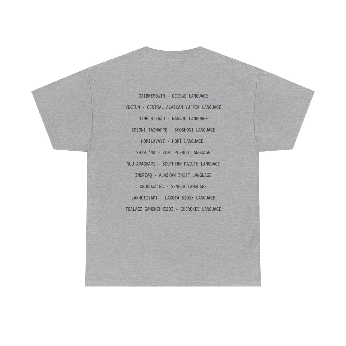 Revitalize Indigenous Languages Text Design - Unisex Gildan Heavy Cotton Tee