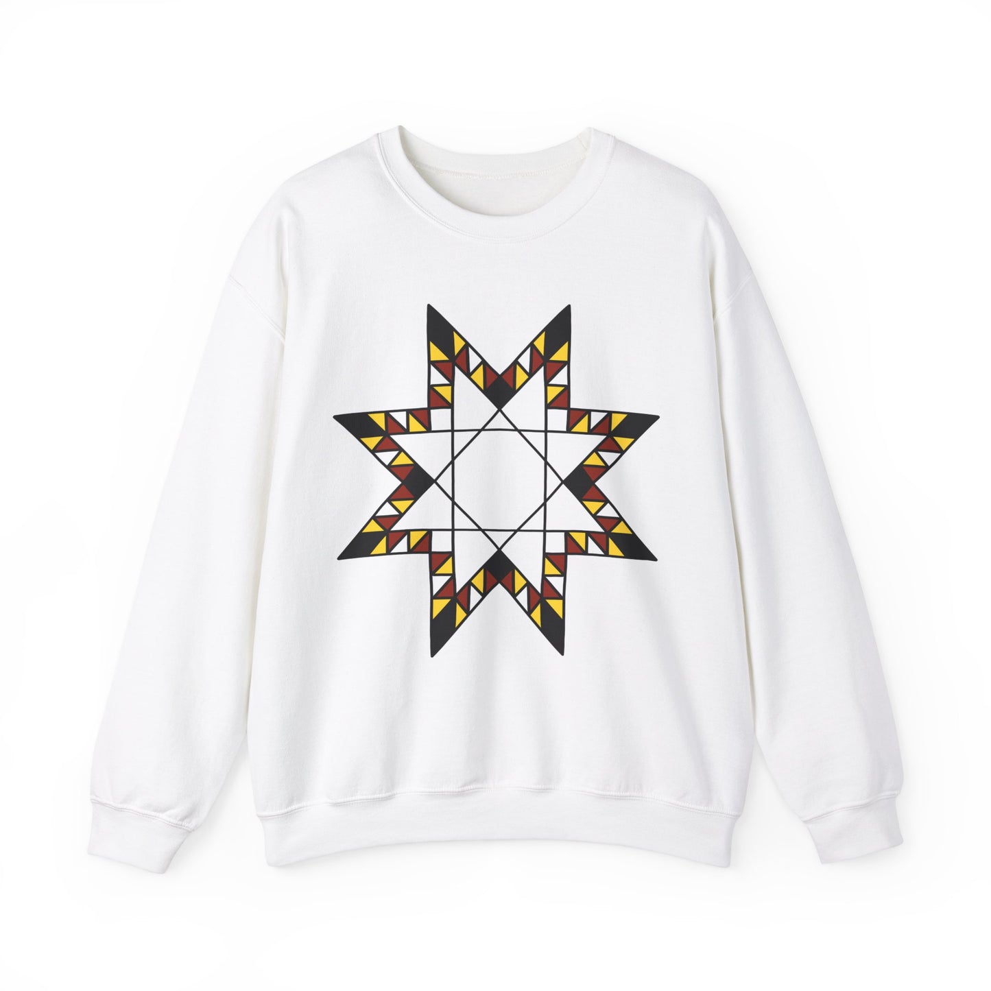 Geometric Star Design - Unisex Heavy Blend™ Crewneck Sweatshirt