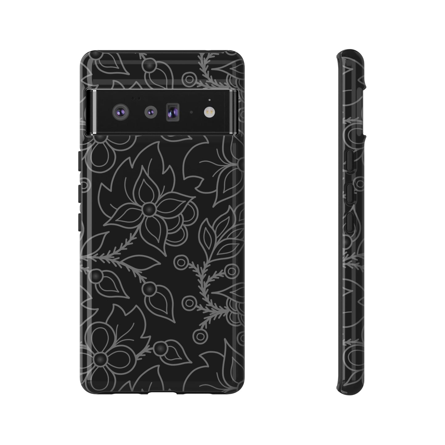 Woodland Ojibwe Floral All-Over-Print Design - Tough Phone Cases - White