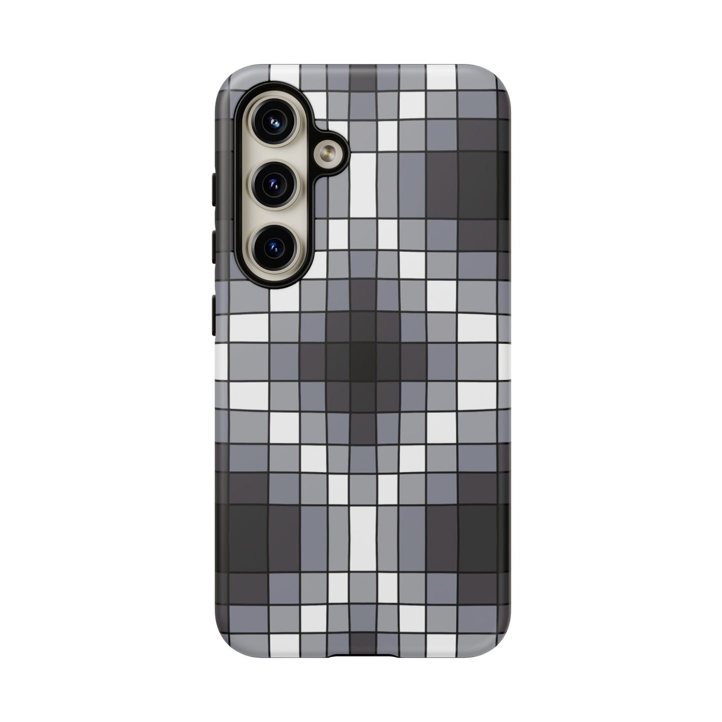 Geometric Faux Loom Beadwork - Tough Phone Cases - Black & Gray