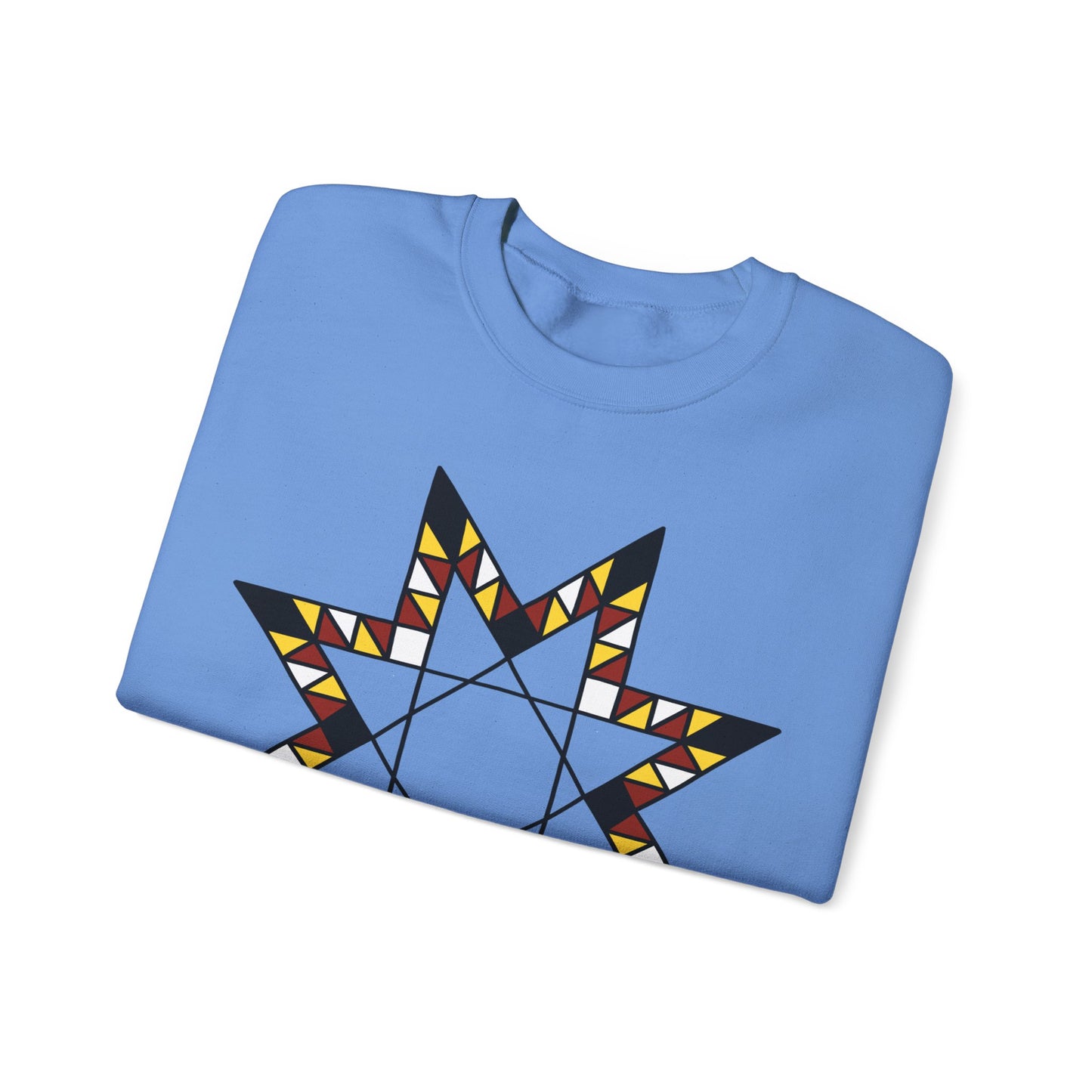 Geometric Star Design - Unisex Heavy Blend™ Crewneck Sweatshirt