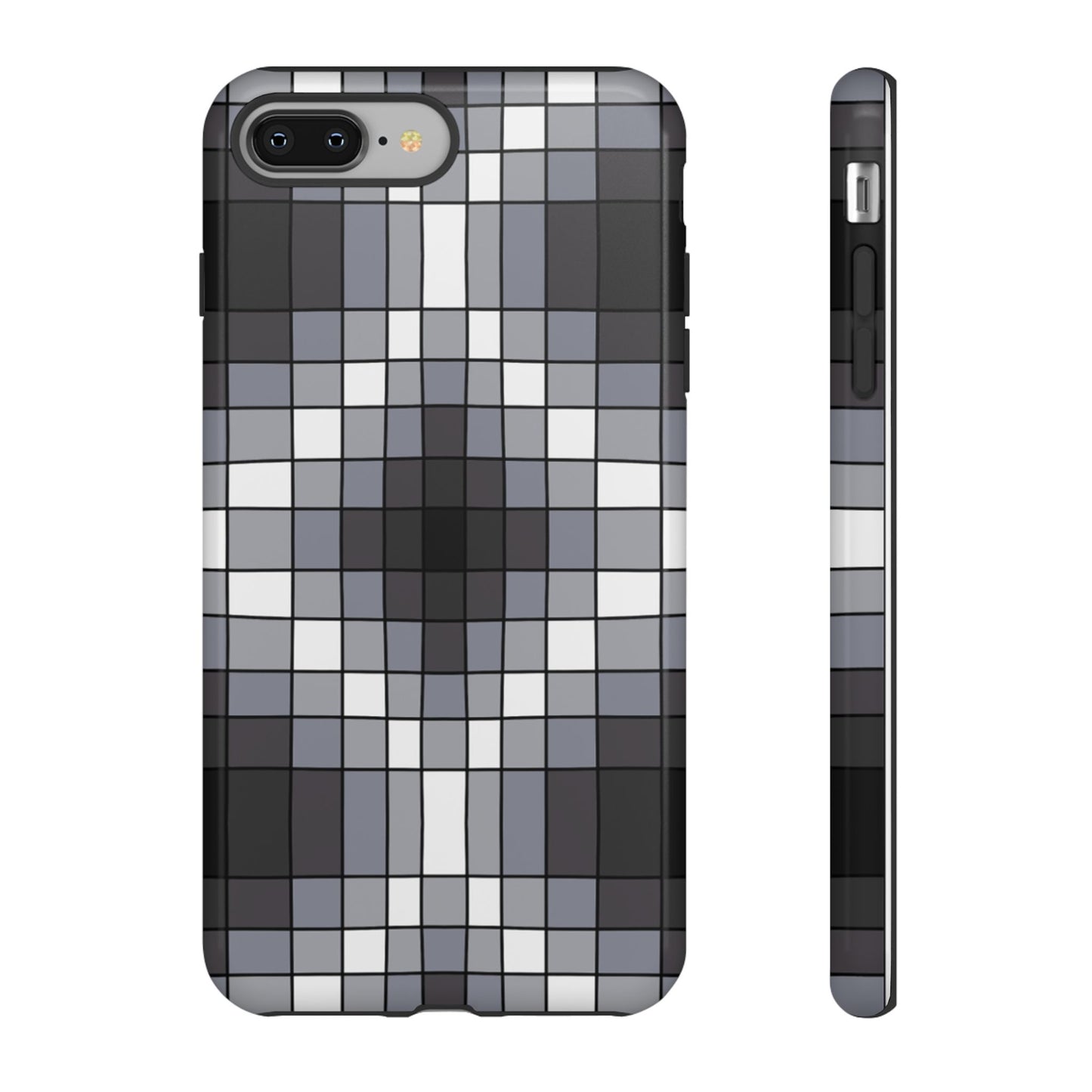 Geometric Faux Loom Beadwork - Tough Phone Cases - Black & Gray