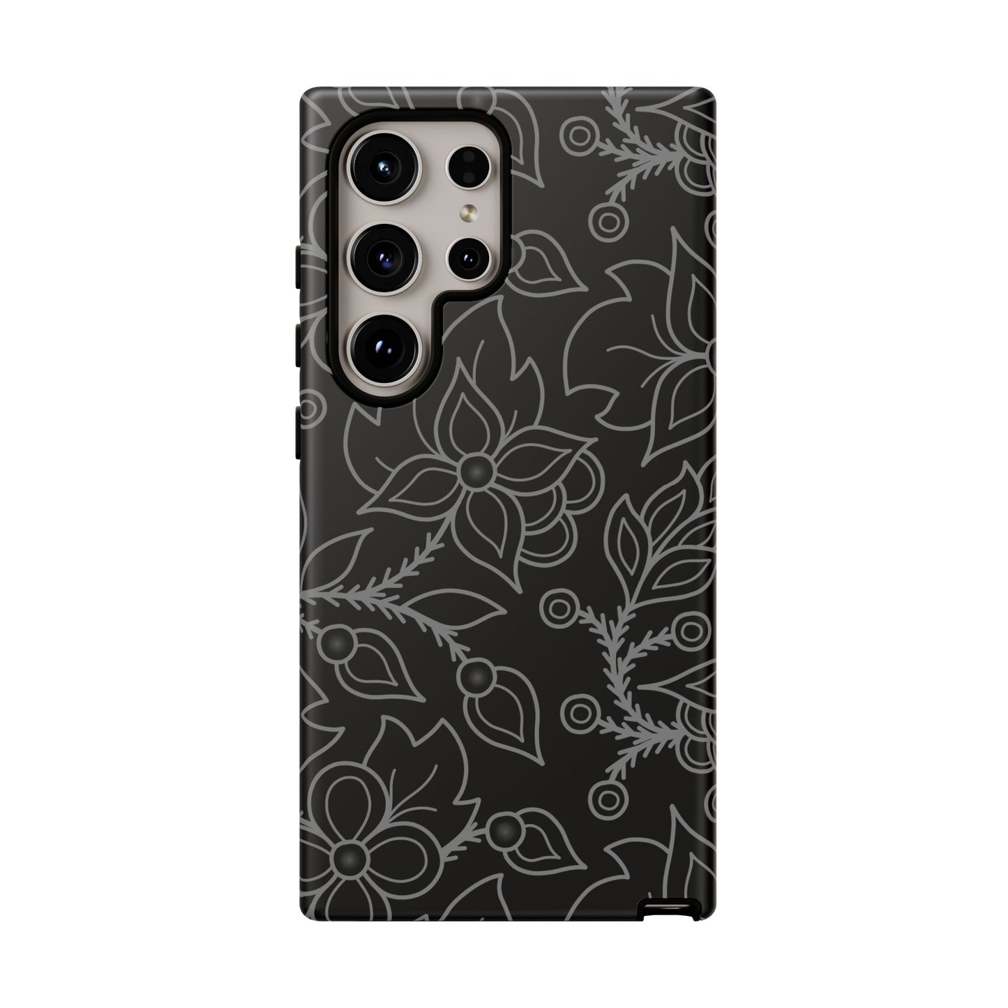 Woodland Ojibwe Floral All-Over-Print Design - Tough Phone Cases - White