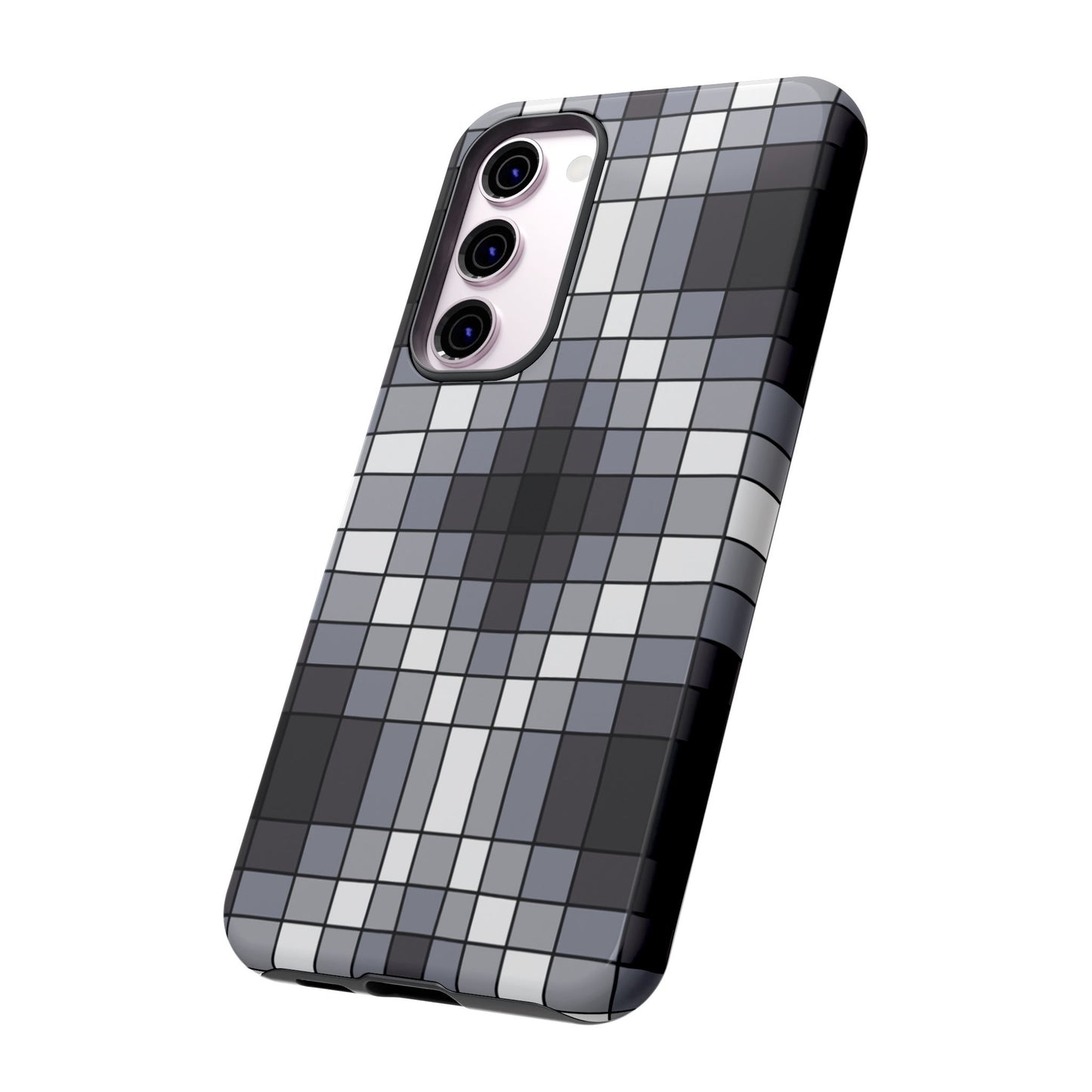 Geometric Faux Loom Beadwork - Tough Phone Cases - Black & Gray