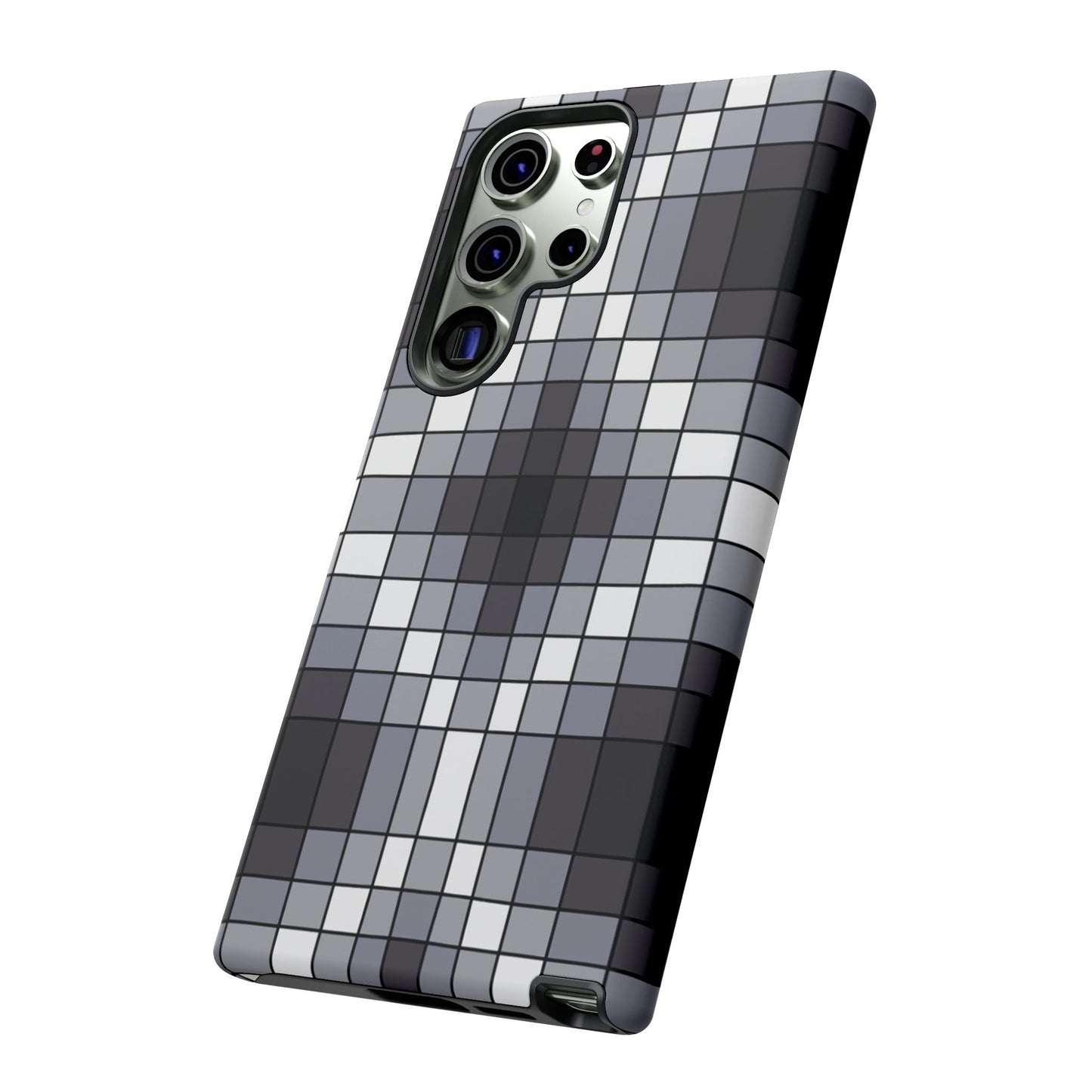 Geometric Faux Loom Beadwork - Tough Phone Cases - Black & Gray