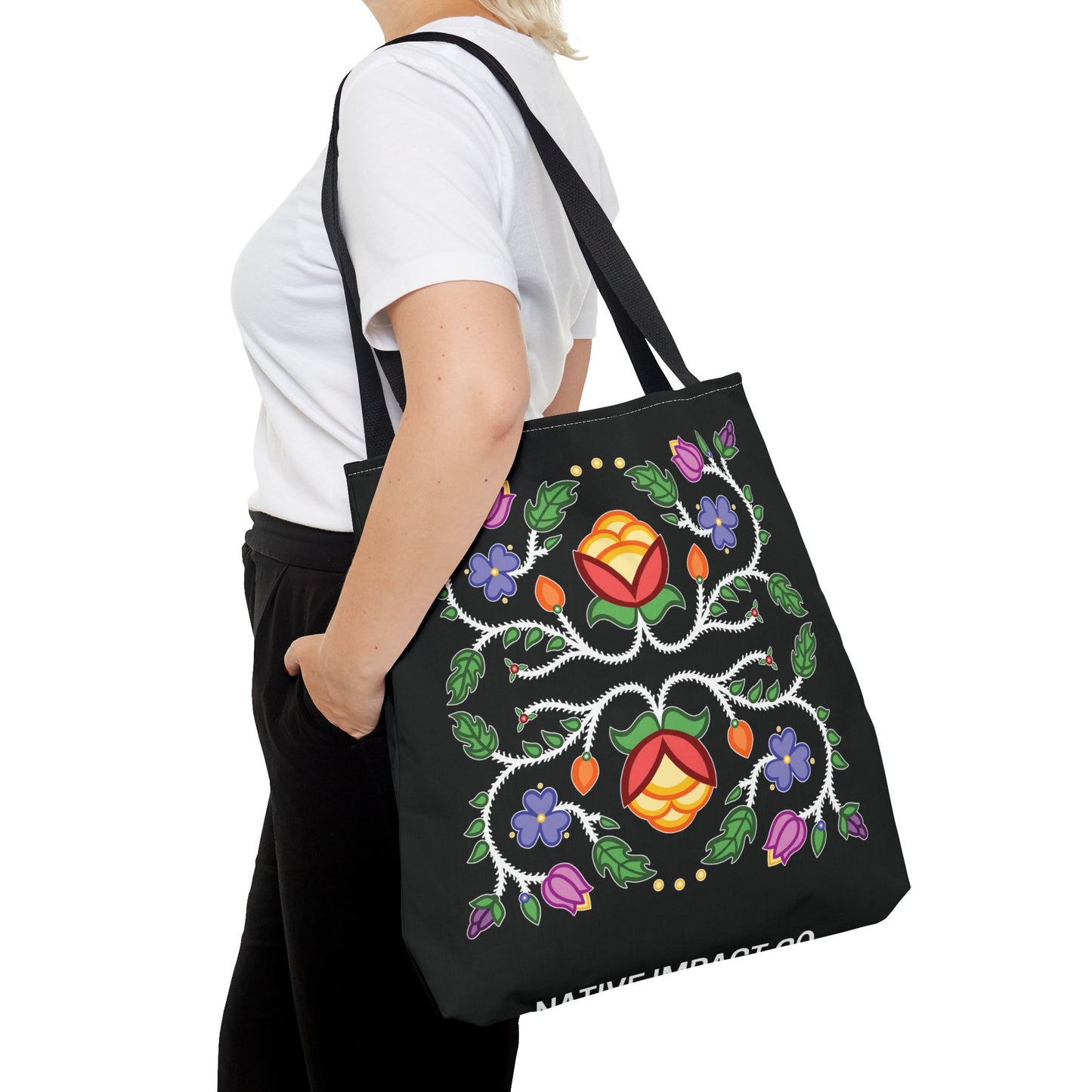 Tulip Design Ojibwe Florals - Tote Bag