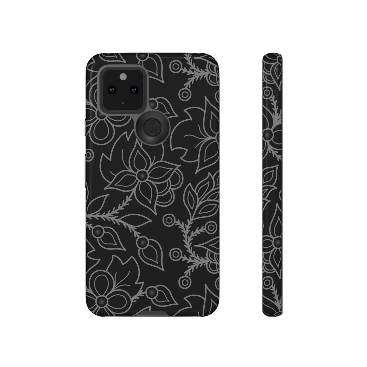 Woodland Ojibwe Floral All-Over-Print Design - Tough Phone Cases - White