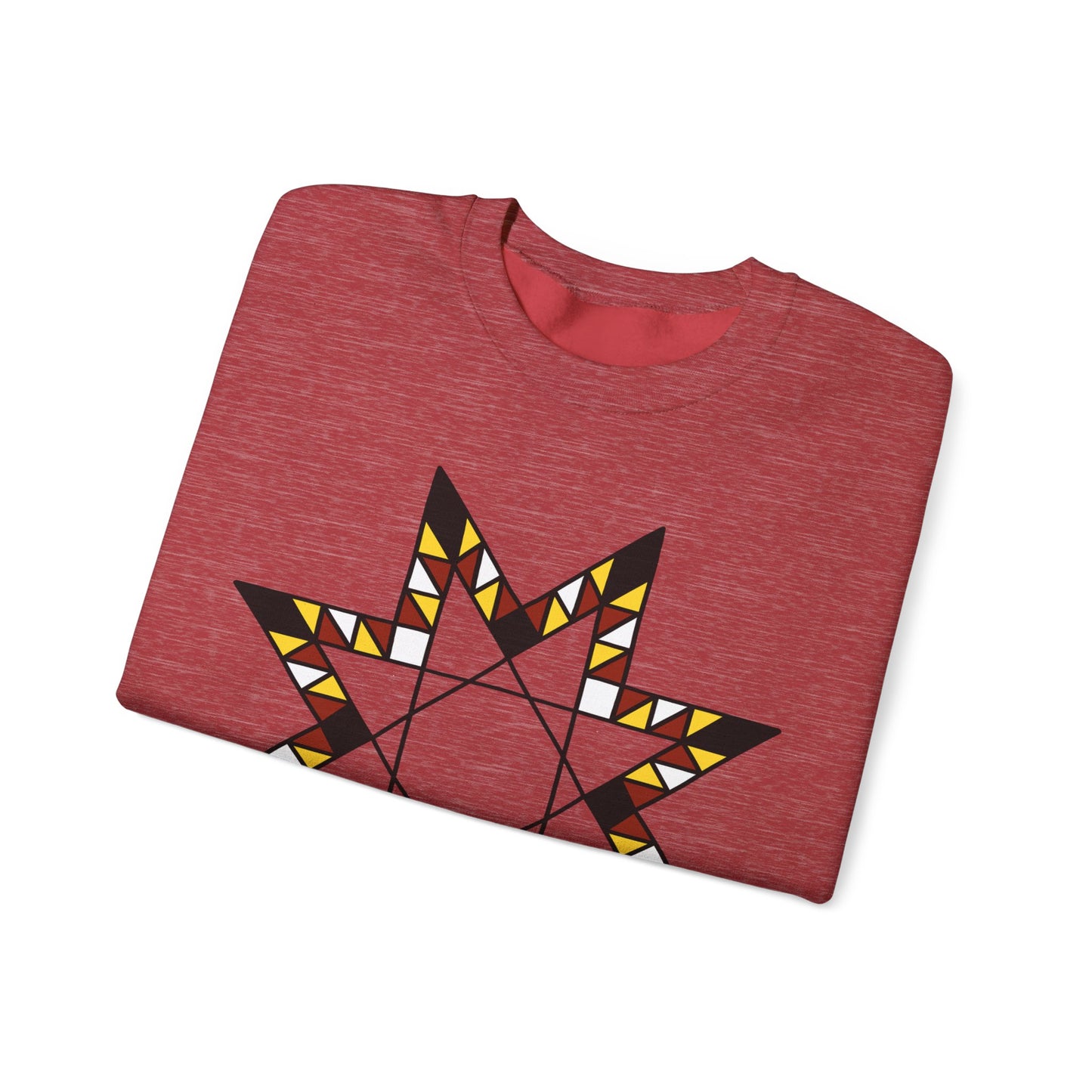 Geometric Star Design - Unisex Heavy Blend™ Crewneck Sweatshirt