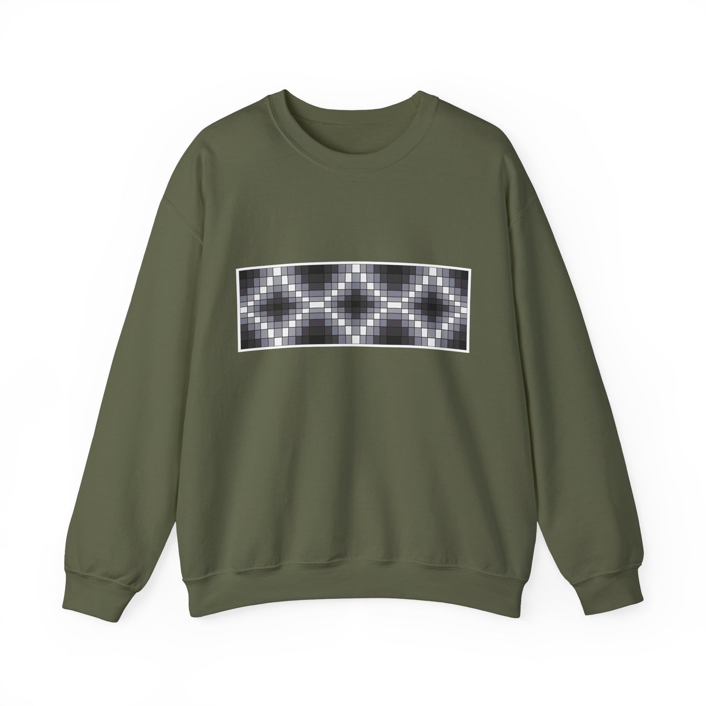 Geometric Design - Black & Gray Design - Unisex Gildan Heavy Blend™ Crewneck Sweatshirt