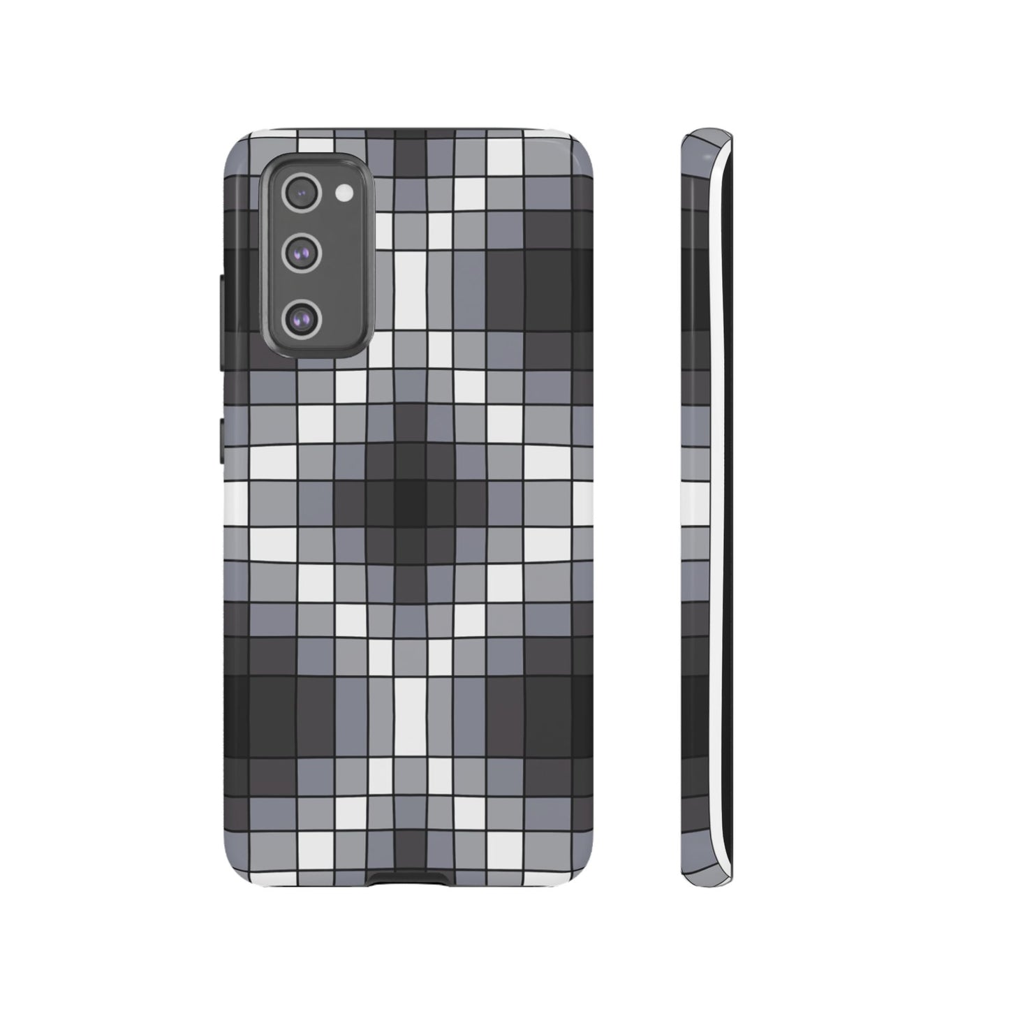 Geometric Faux Loom Beadwork - Tough Phone Cases - Black & Gray