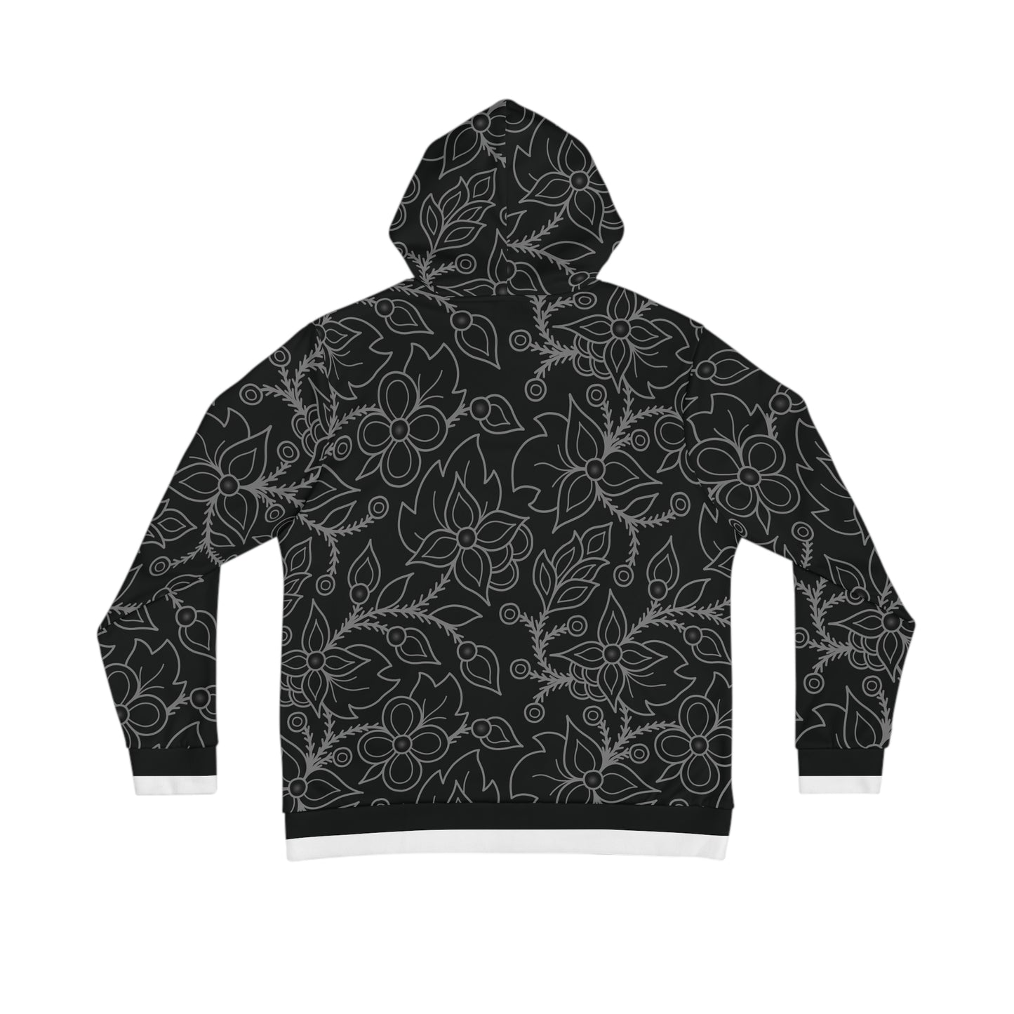 Woodland Ojibwe Floral Panel Design - Unisex Varsity Hoodie