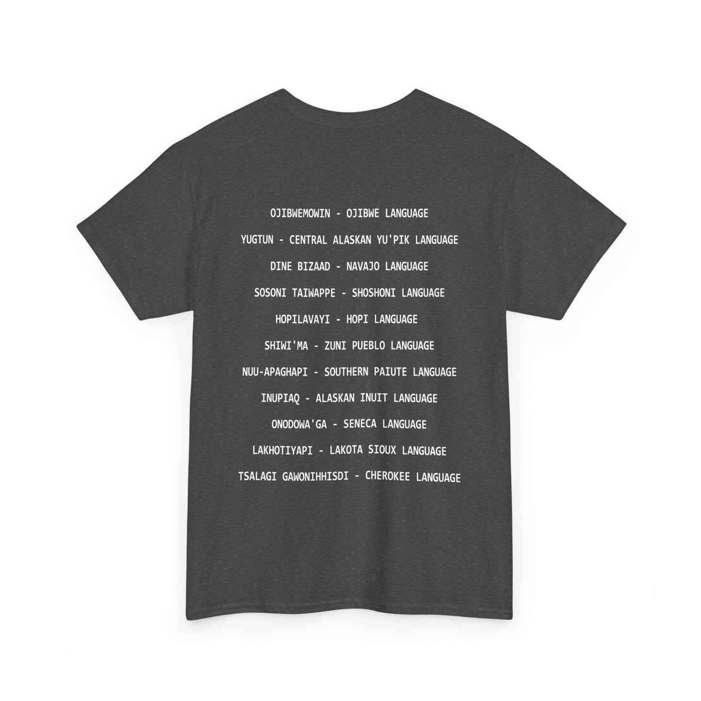 Revitalize Indigenous Languages Text Design - Unisex Gildan Heavy Cotton Tee