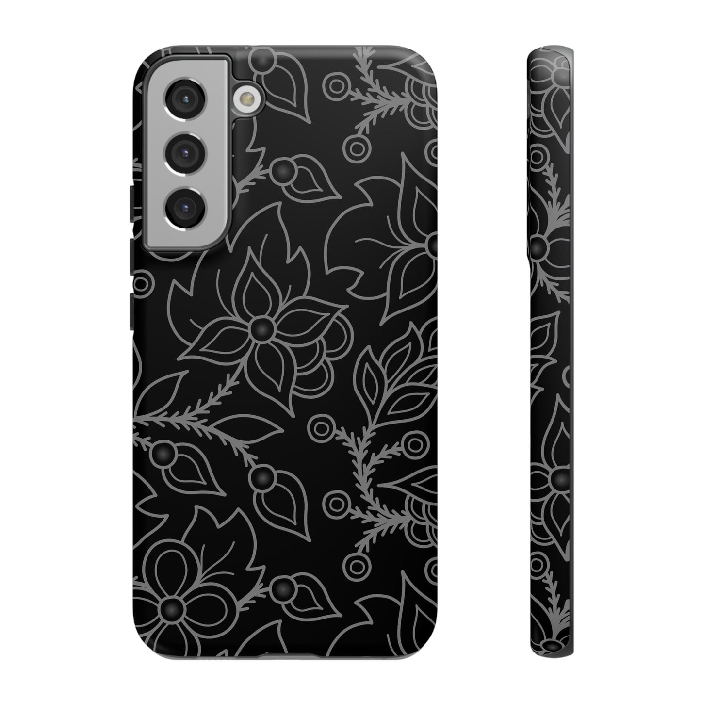 Woodland Ojibwe Floral All-Over-Print Design - Tough Phone Cases - White