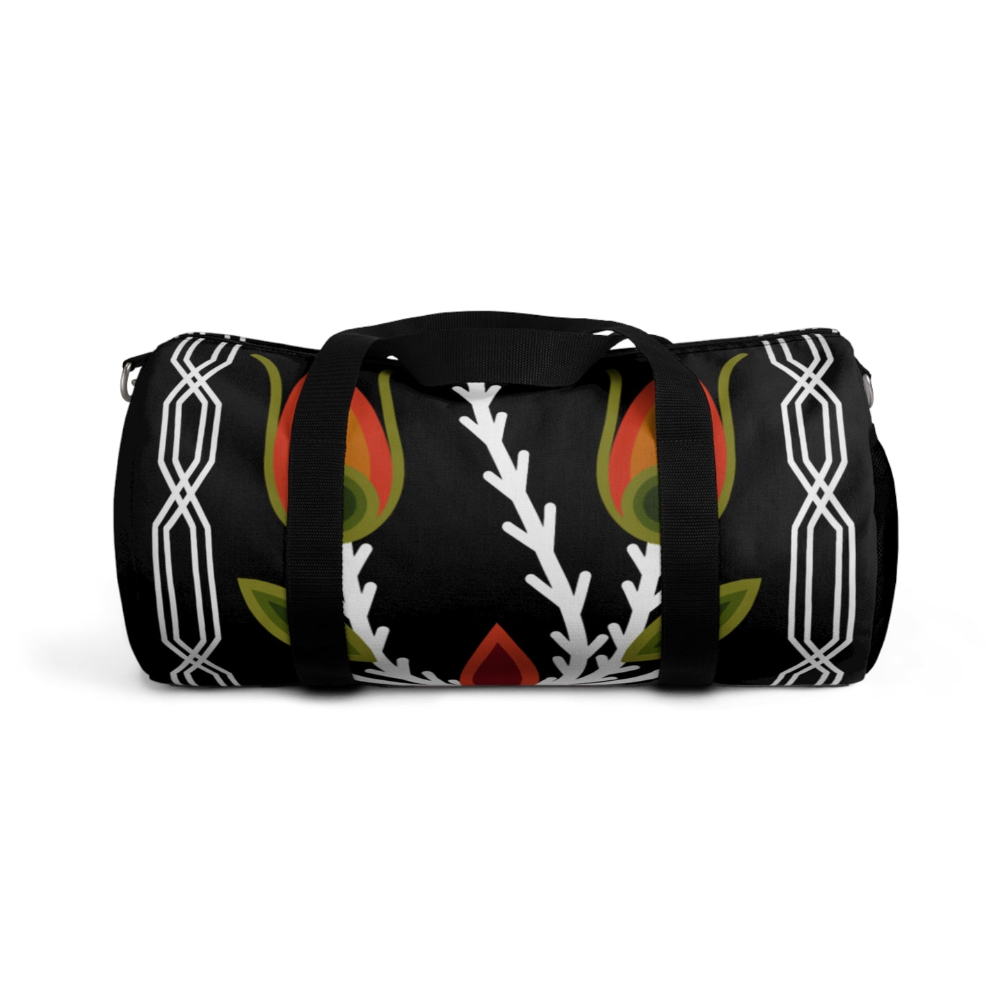 Ojibwe Floral & Otter Track Border Duffel Bag - Two Sizes