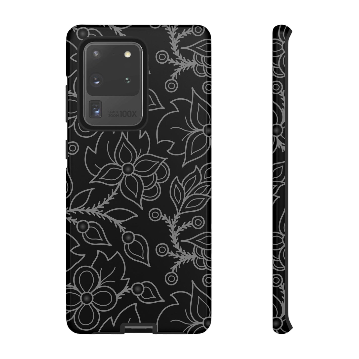 Woodland Ojibwe Floral All-Over-Print Design - Tough Phone Cases - White