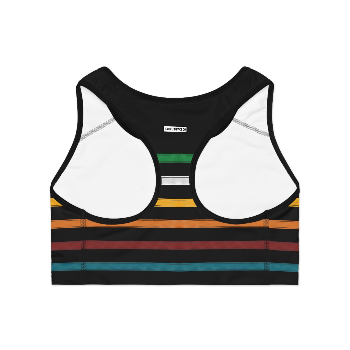 Ribbon Design - Sports Bra - Black