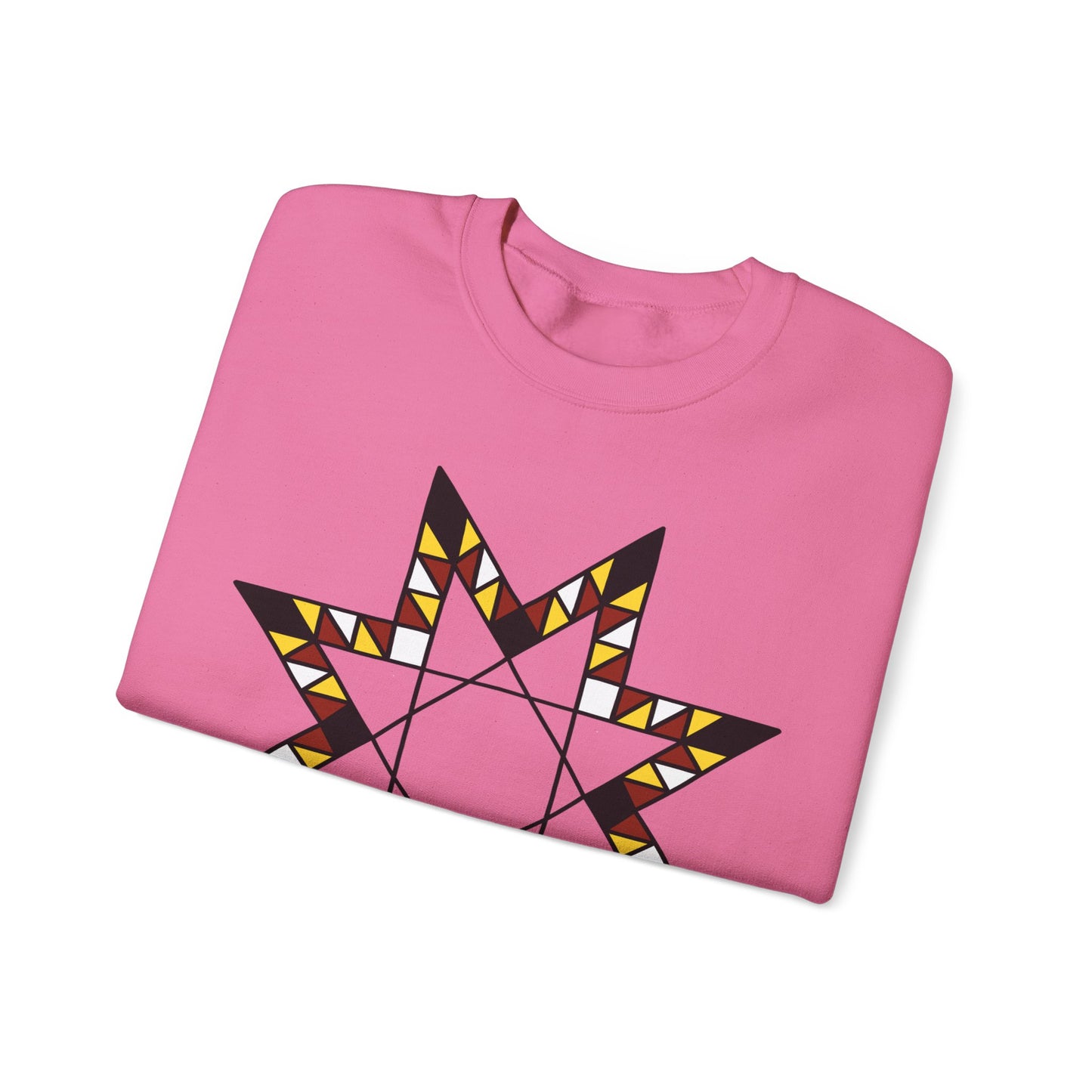 Geometric Star Design - Unisex Heavy Blend™ Crewneck Sweatshirt