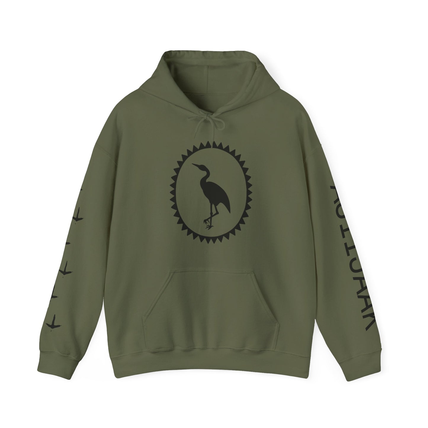 Ajiijaak / Crane Design - Unisex Gildan Heavy Blend™ Hooded Sweatshirt