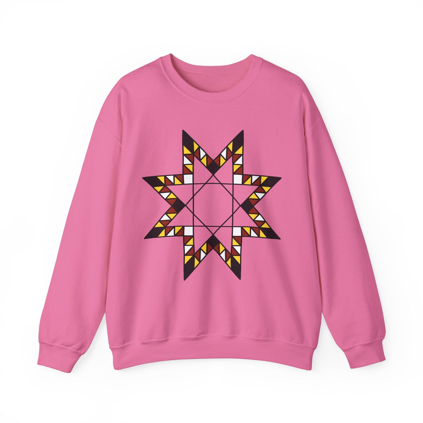 Geometric Star Design - Unisex Heavy Blend™ Crewneck Sweatshirt