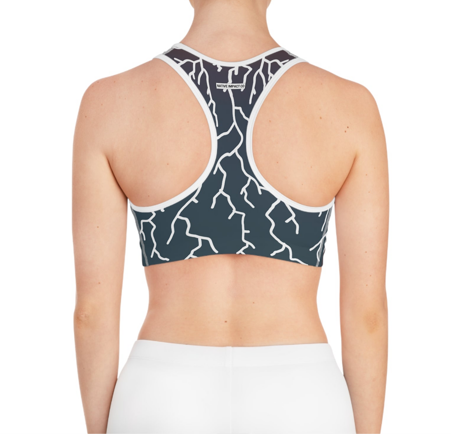 Sunset Design Ojibwe Florals - Sports Bra