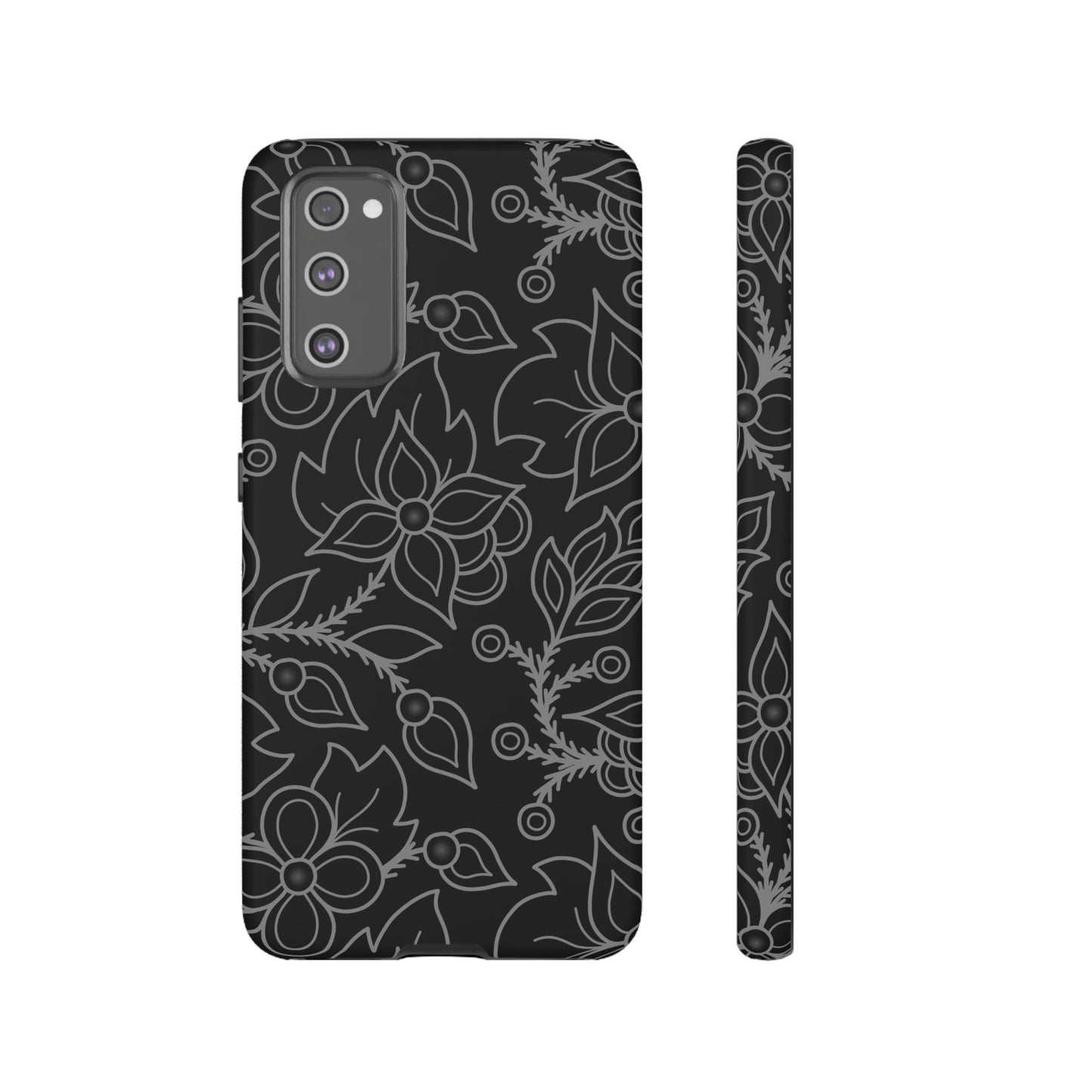 Woodland Ojibwe Floral All-Over-Print Design - Tough Phone Cases - White