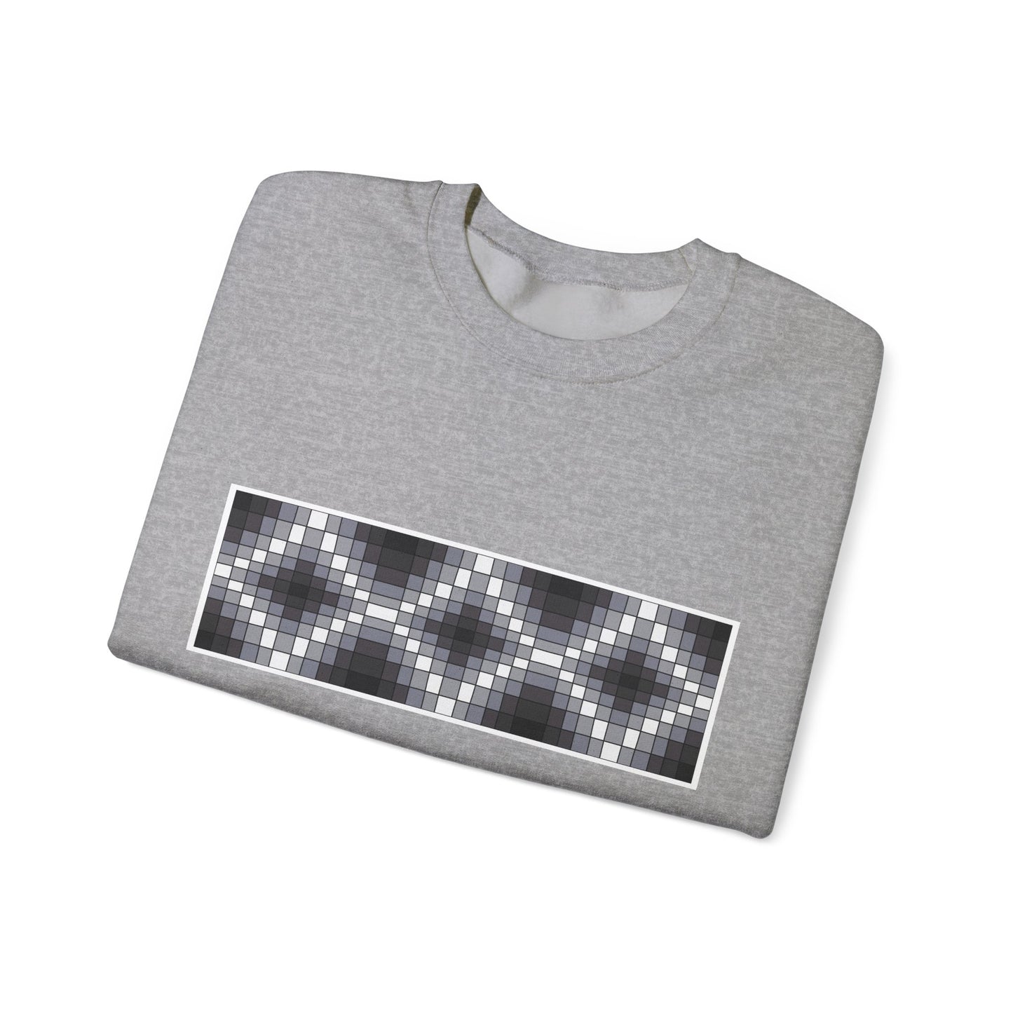 Geometric Design - Black & Gray Design - Unisex Gildan Heavy Blend™ Crewneck Sweatshirt