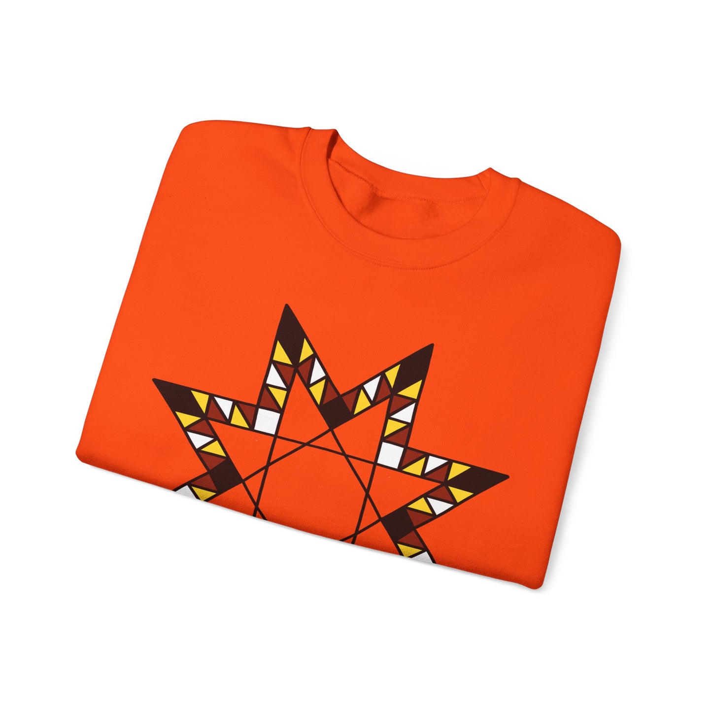 Geometric Star Design - Unisex Heavy Blend™ Crewneck Sweatshirt