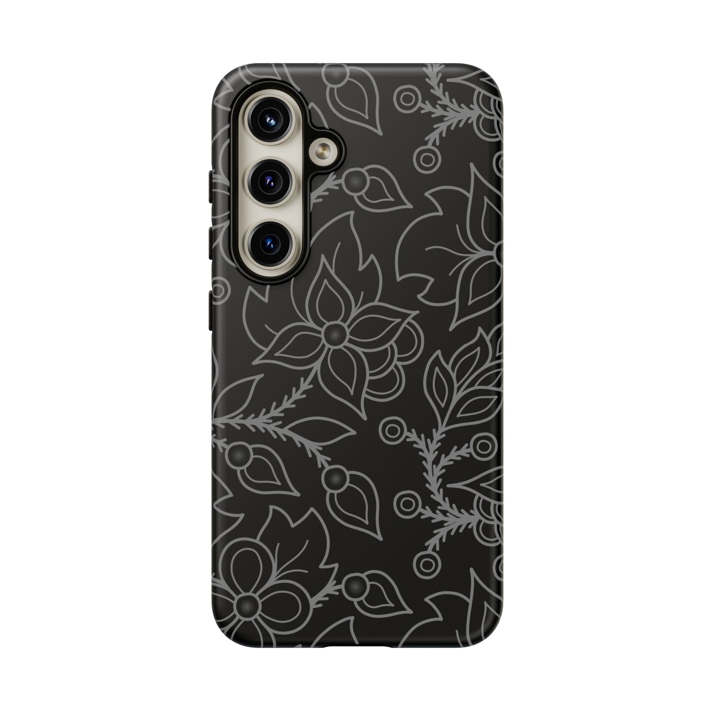 Woodland Ojibwe Floral All-Over-Print Design - Tough Phone Cases - White