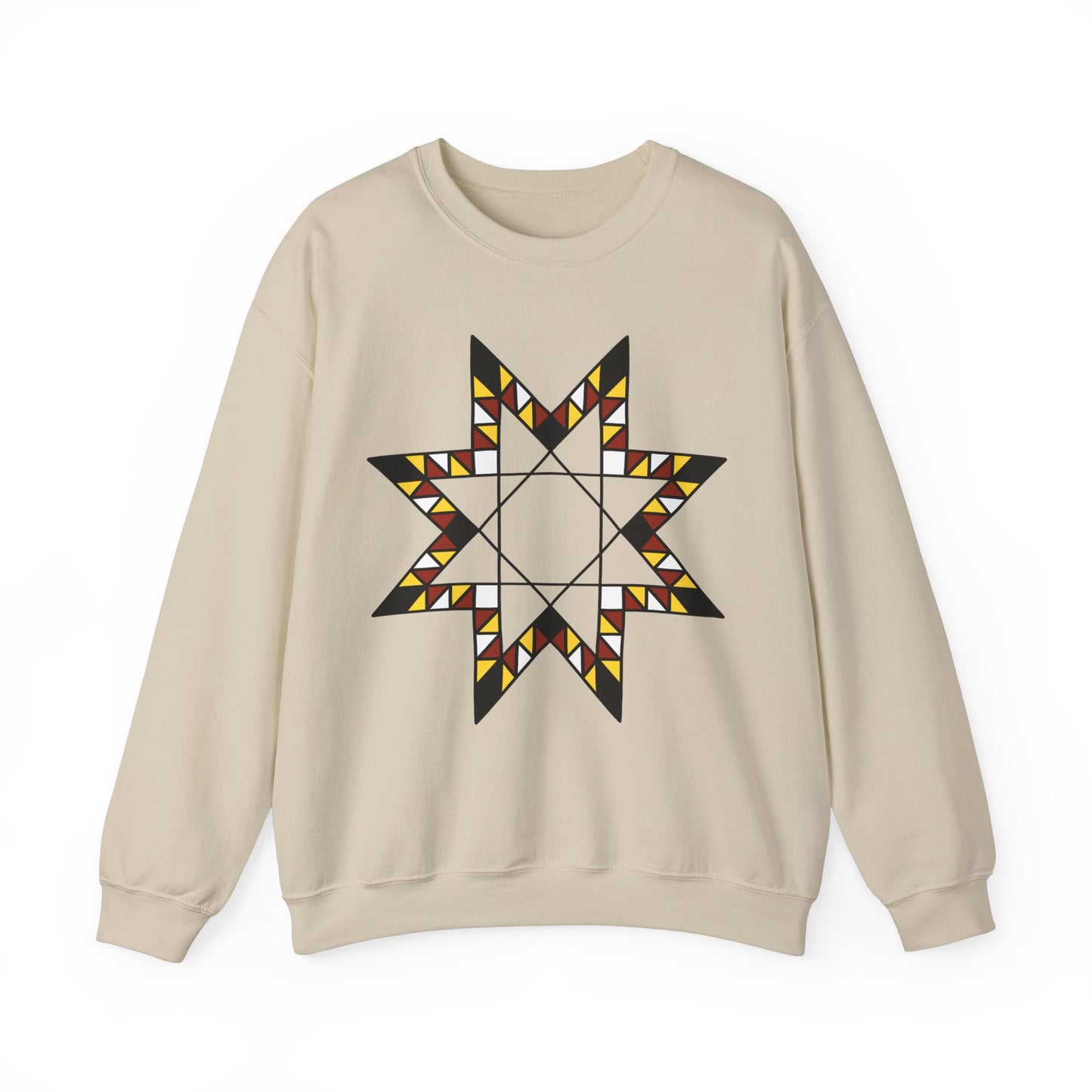 Geometric Star Design - Unisex Heavy Blend™ Crewneck Sweatshirt