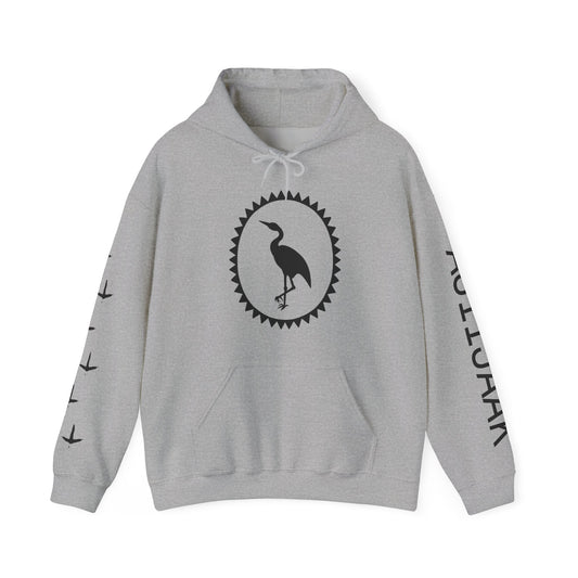 Ajiijaak / Crane Design - Unisex Gildan Heavy Blend™ Hooded Sweatshirt