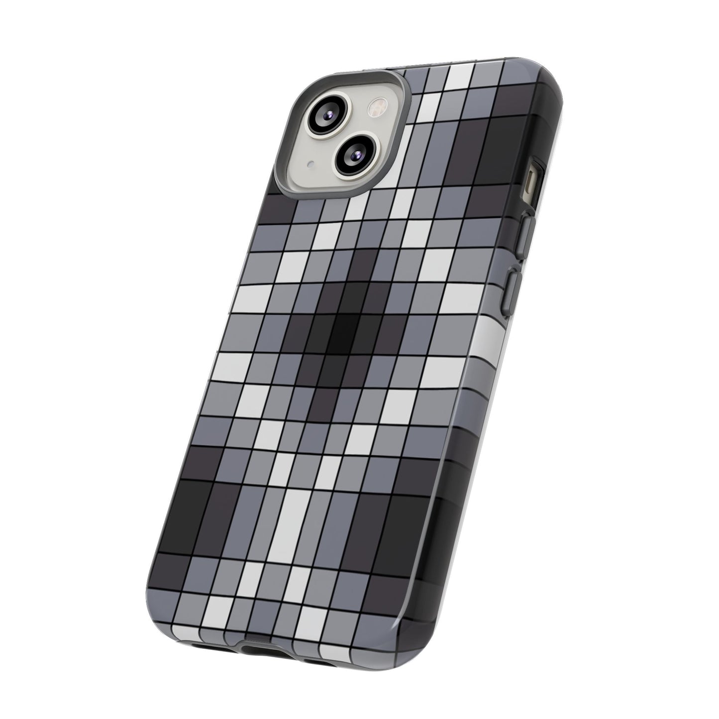 Geometric Faux Loom Beadwork - Tough Phone Cases - Black & Gray