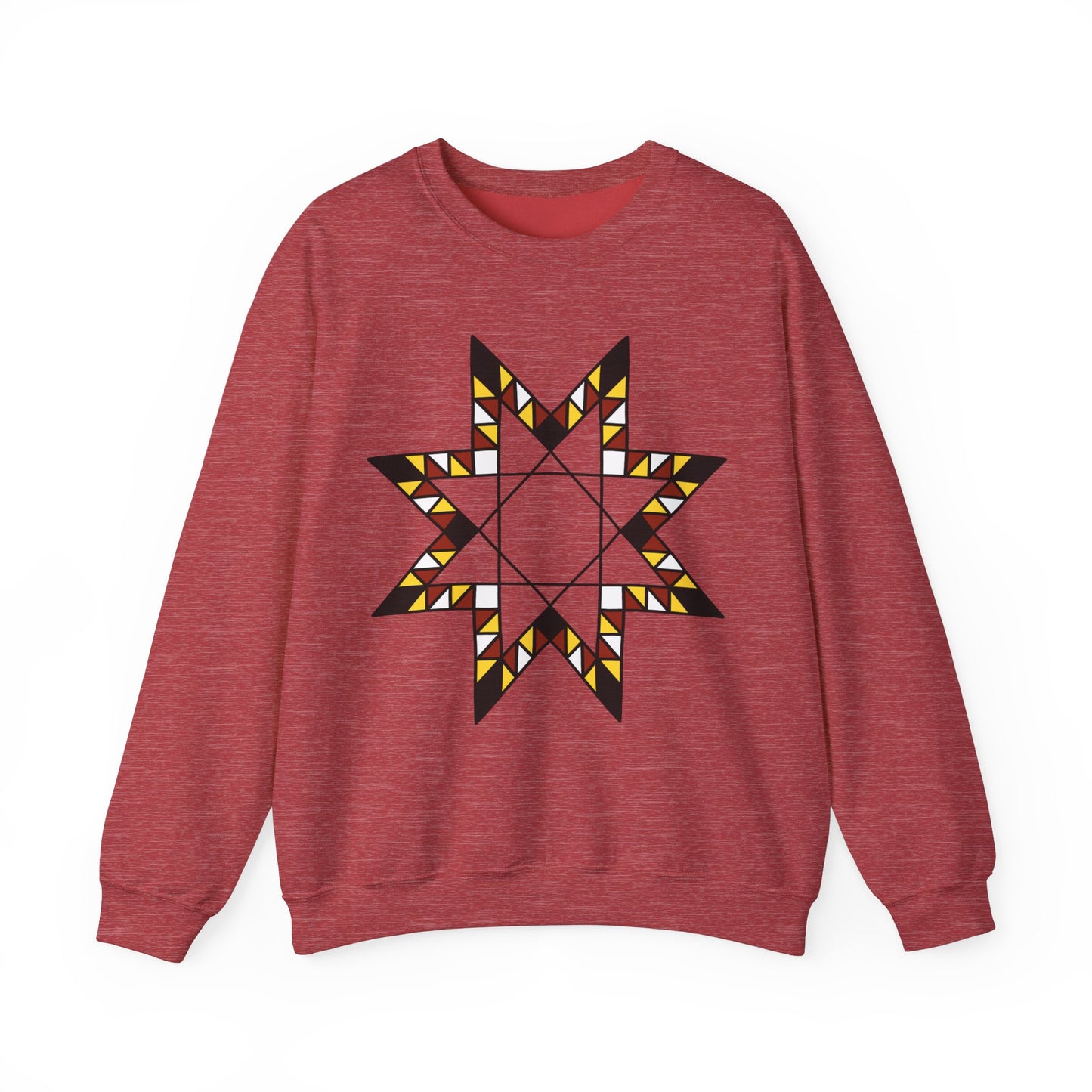 Geometric Star Design - Unisex Heavy Blend™ Crewneck Sweatshirt