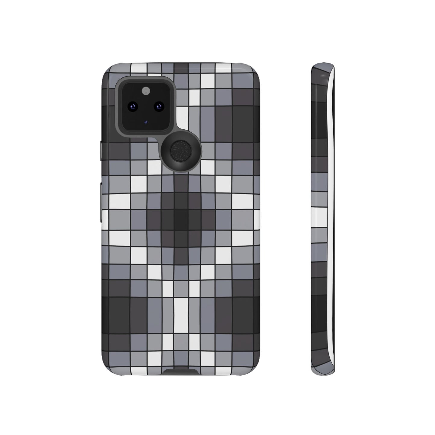 Geometric Faux Loom Beadwork - Tough Phone Cases - Black & Gray